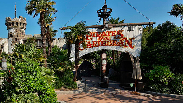 Atracción Pirates of the caribbean, Parque Disneyland