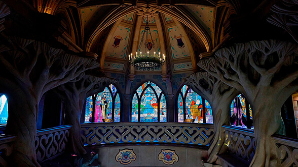 Atracción La Galerie de la Belle au Bois Dormant, Parque Disneyland