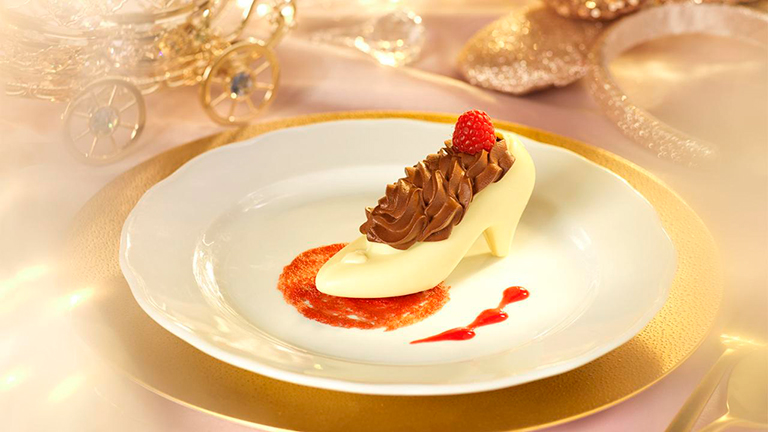 Postre de Cenicienta en Auberge de cendrillon.