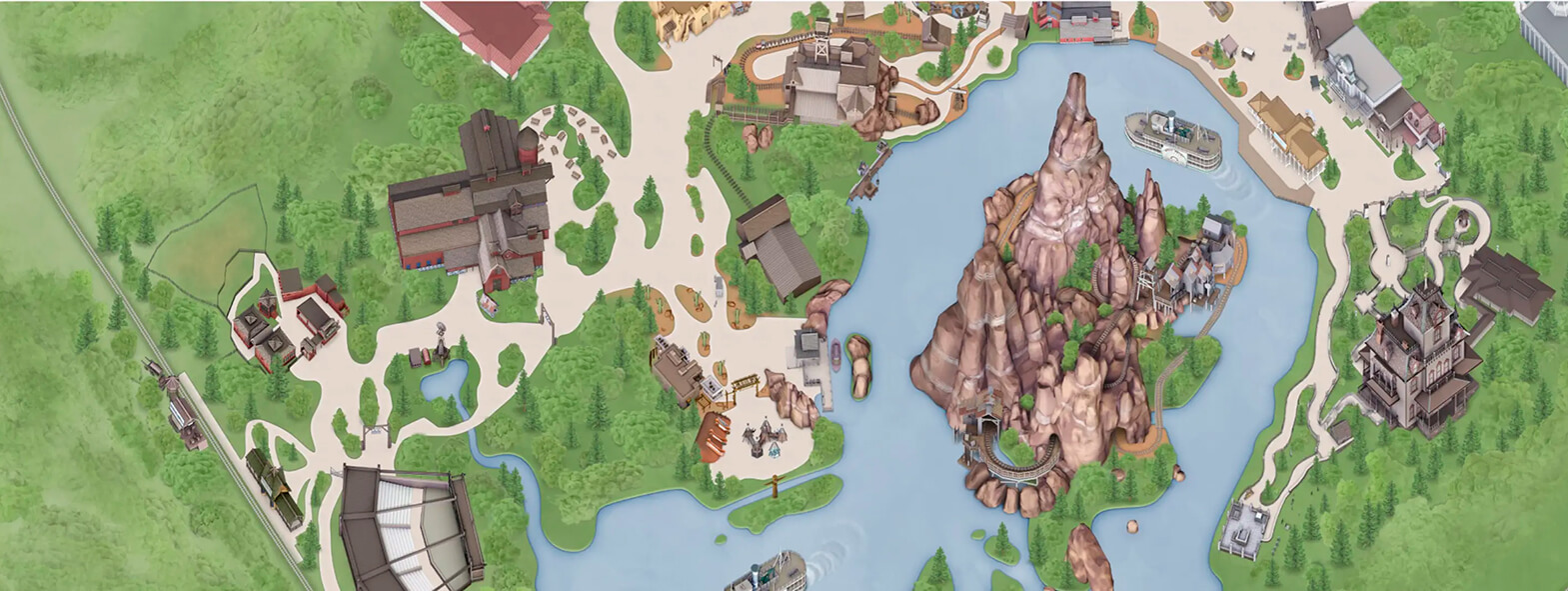 Mapa Frontierland, Disneyland Paris.