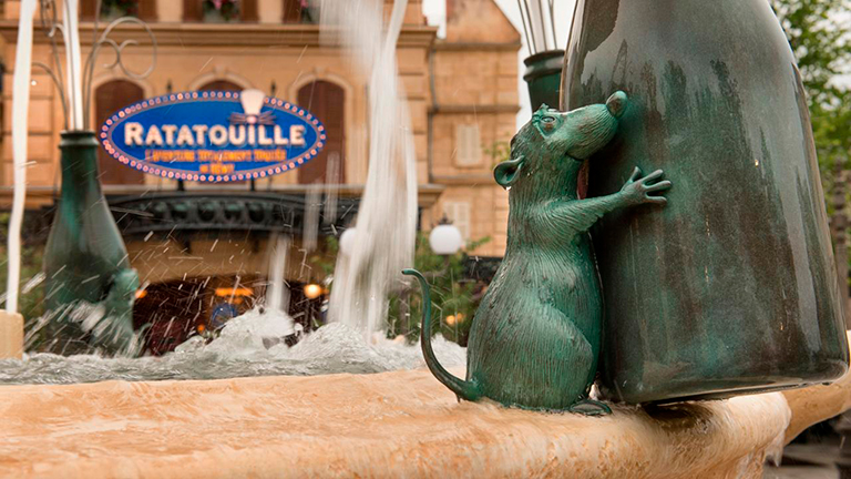 Exterior de la atracción Ratatouille: The adventure.