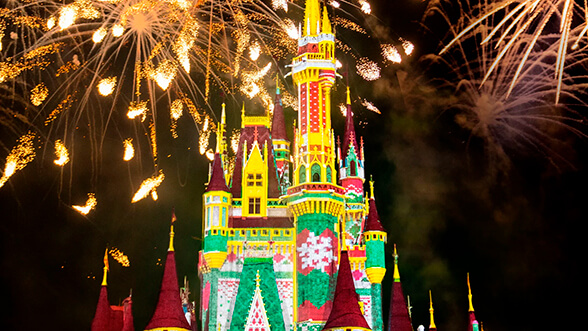 Minnie’s Wonderful Christmastime Fireworks Show - Navidad en Walt Disney World Resort.